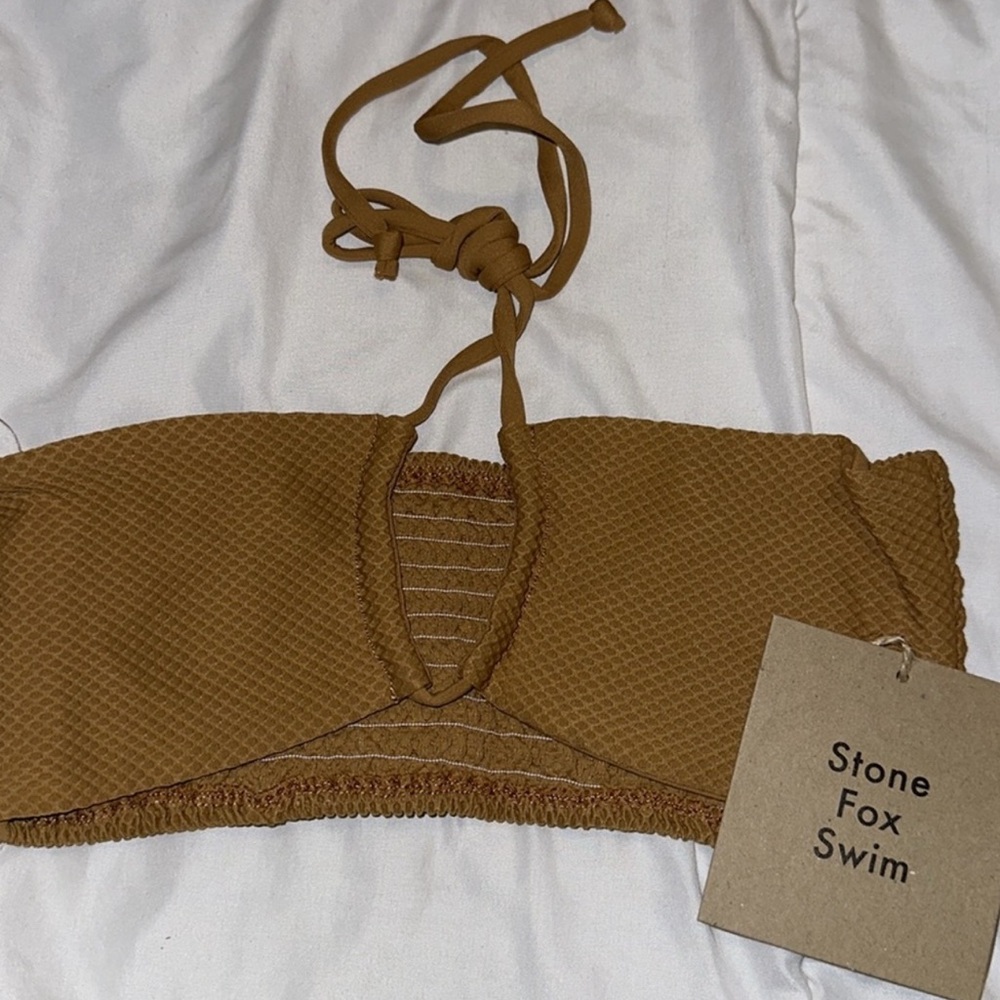 Stone Fox swim Eco Meadow Bikini Top size XS NWT - Picture 2 of 3